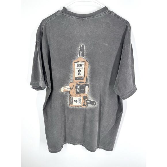LARCENY BURBON T-SHIRT LIQUOR MENS XL BARTENDING TEE GRAPHIC Cotton Comfort Bar - Picture 2 of 5